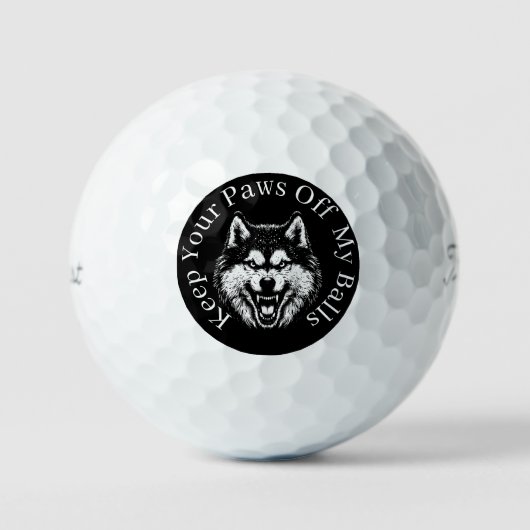 Mad Dog Wolf Golfers Golfballen (Voorkant)