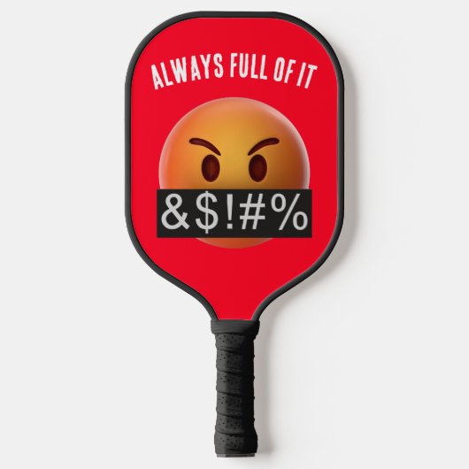MAD EMOJI DESIGN PICKLEBALL PADDLE (Voorkant)