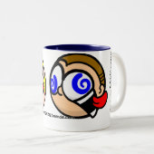 MAD en CRAZY in uw dienst! Tweekleurige Koffiemok (Voorkant rechts)