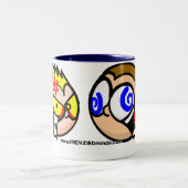 MAD en CRAZY in uw dienst! Tweekleurige Koffiemok (Center)