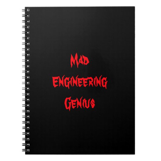 Mad Engineering Genius Geeky Geek Nerd Gifts Notitieboek (Voorkant)