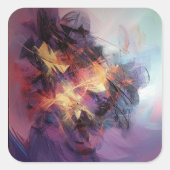 Mad fancy vierkante sticker (Voorkant)