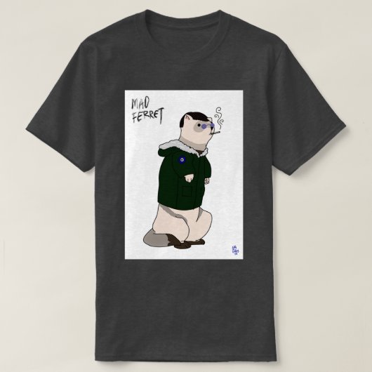 MAD FERRET bij dieren T-shirt (Design voorkant)