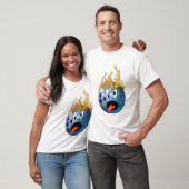 Mad Flaming Bowling Ball T-shirt (Unisex)
