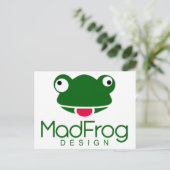 Mad Frog Design Briefkaart (Staand voorkant)