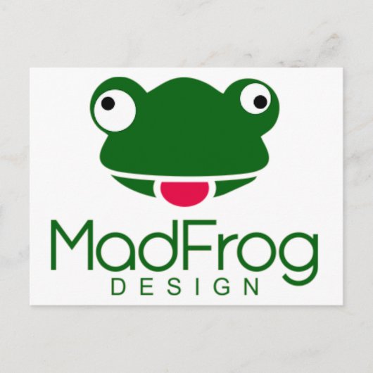 Mad Frog Design Briefkaart (Voorkant)
