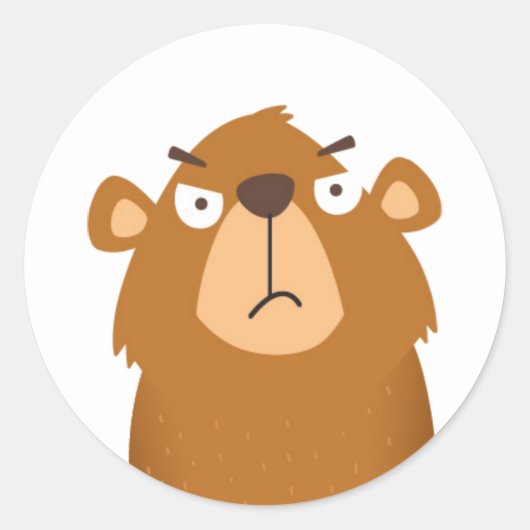 Mad Groundhog Ronde Sticker (Voorkant)