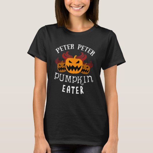 Mad Halloween Costume voor paren Peter Pumpkin E T-shirt (Voorkant)
