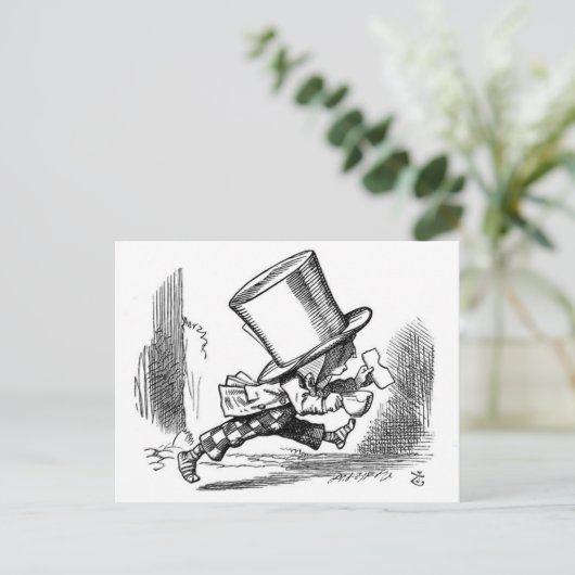 Mad Hatter aan het werk Briefkaart (Staand voorkant)