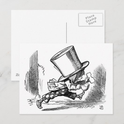 Mad Hatter aan het werk Briefkaart (Voorkant / Achterkant)