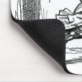 Mad Hatter aan het werk Muismat (Hoek)