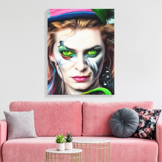 Mad Hatter AI Afdrukken van kunstcanvas gegenereer (Insitu (Woonkamer))