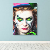 Mad Hatter AI Afdrukken van kunstcanvas gegenereer (Insitu (Houten vloer))
