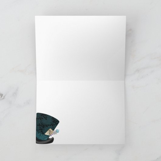 Mad Hatter Alice in Wonderland Bedankkaart (Binnen)