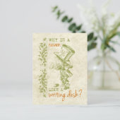Mad Hatter, Alice in Wonderland Briefkaart (Staand voorkant)