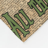 Mad Hatter, Alice in Wonderland, citaat kunst Fleece Deken (Hoek)