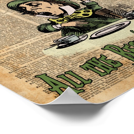 Mad Hatter, Alice in Wonderland, citaat kunst Poster (Hoek)