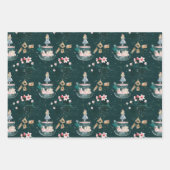 Mad Hatter Alice in Wonderland Collage Decoupage Inpakpapier Vel (Voorkant 3)