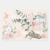 Mad Hatter Alice in Wonderland Collage Decoupage Inpakpapier Vel (Voorkant 2)