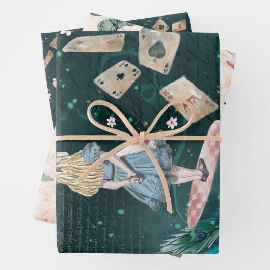 Mad Hatter Alice in Wonderland Collage Decoupage Inpakpapier Vel (In situ)