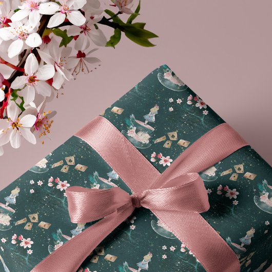 Mad Hatter Alice in Wonderland Collage Decoupage Inpakpapier Vel