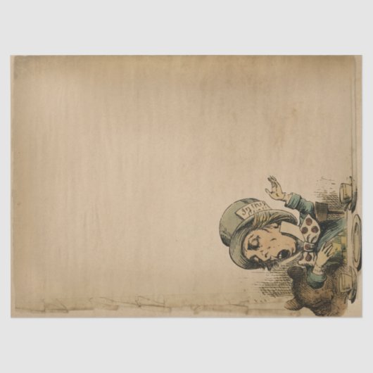  Mad Hatter Alice in Wonderland ontkoppeling Tissuepapier (Voorkant)