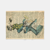Mad Hatter Alice in Wonderland Throw Blanket Fleece Deken (Voorkant (Horizontaal))