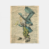 Mad Hatter Alice in Wonderland Throw Blanket Fleece Deken (Voorkant)