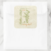 Mad Hatter, Alice in Wonderland Vierkante Sticker (Tas)