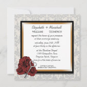 Mad Hatter Alice in Wonderland Wedding Invitation Kaart (Achterkant)