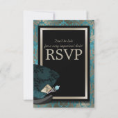 Mad Hatter Alice in Wonderland Wedding RSVP Card (Voorkant)