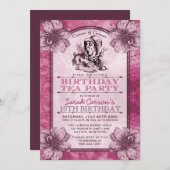 Mad Hatter Birthday Tea Party Kaart (Voorkant / Achterkant)