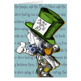 Mad Hatter Blank Wenskaart