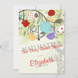 Mad Hatter Bridal Shower Kaart
