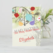 Mad Hatter Bridal Shower Kaart (Staand voorkant)
