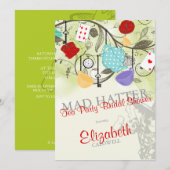 Mad Hatter Bridal Shower Kaart (Voorkant / Achterkant)