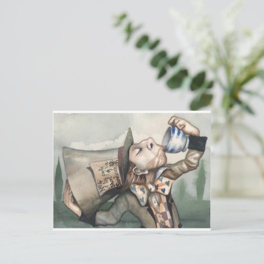 Mad hatter briefkaart (Staand voorkant)