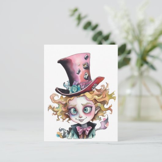 Mad Hatter Briefkaart (Staand voorkant)
