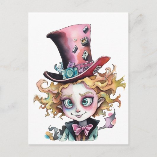 Mad Hatter Briefkaart (Voorkant)