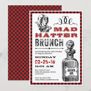 Mad Hatter Brunch Party on White Kaart