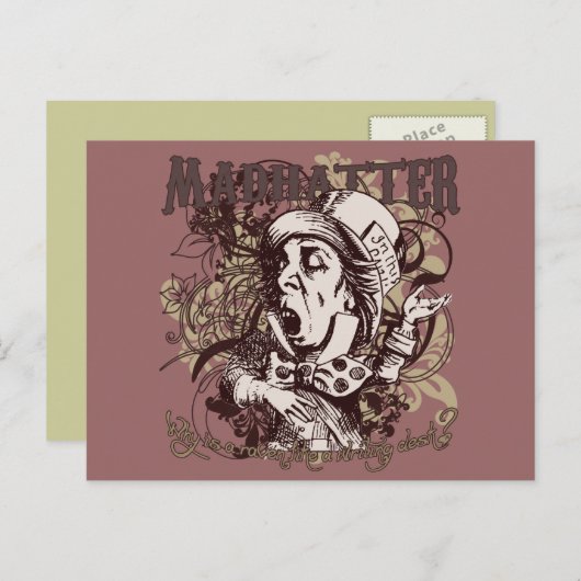 Mad Hatter Carnivale Style Briefkaart (Voorkant / Achterkant)