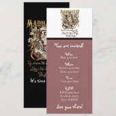 Mad Hatter Carnivale Style (met gedicht) Kaart (Voorkant / Achterkant)