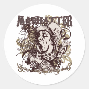 Mad Hatter Carnivale Style Ronde Sticker