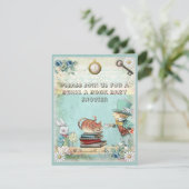 Mad Hatter & Cat Breng een Baby shower uit het boe Kaart (Staand voorkant)