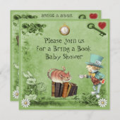 Mad Hatter & Cheshire Cat Breng een boekenschotel Kaart (Voorkant / Achterkant)