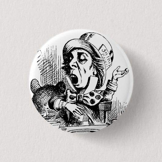 Mad Hatter door John Tenniel Ronde Button 3,2 Cm (Voorkant)
