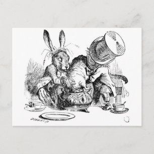 Mad Hatter, Dormouse en March Hare Briefkaart