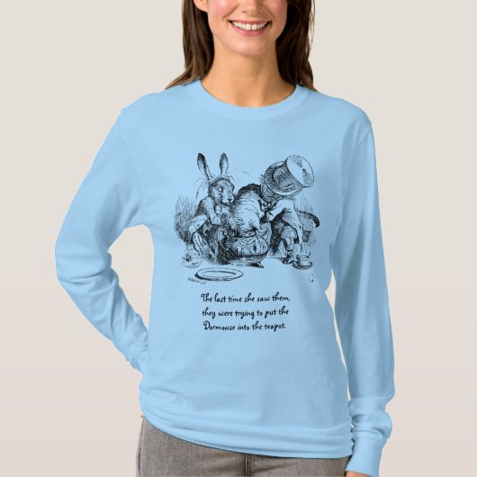 Mad Hatter, Dormouse en March Hare T-shirt (Voorkant)