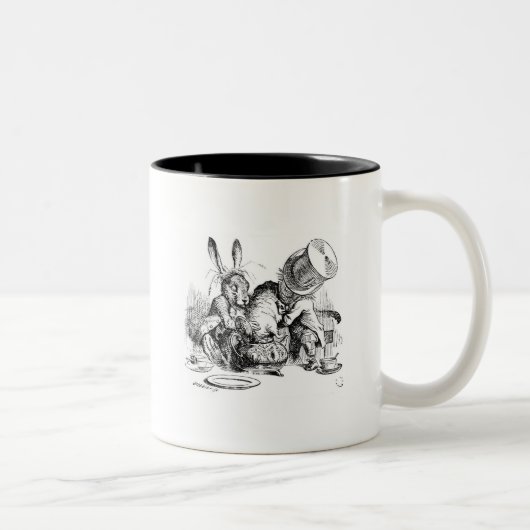Mad Hatter, Dormouse en March Hare Tweekleurige Koffiemok (Rechts)