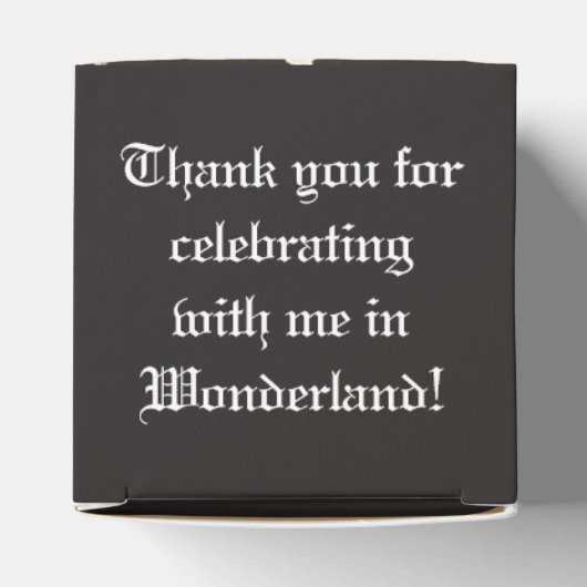 Mad Hatter en Dormouse Bedankdoosjes (Bovenkant)